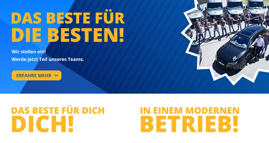 Ausschnitt Landingpage